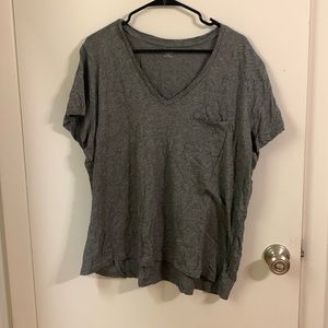 Grey v-neck Madewell short sleeve t-shirt, size 3X